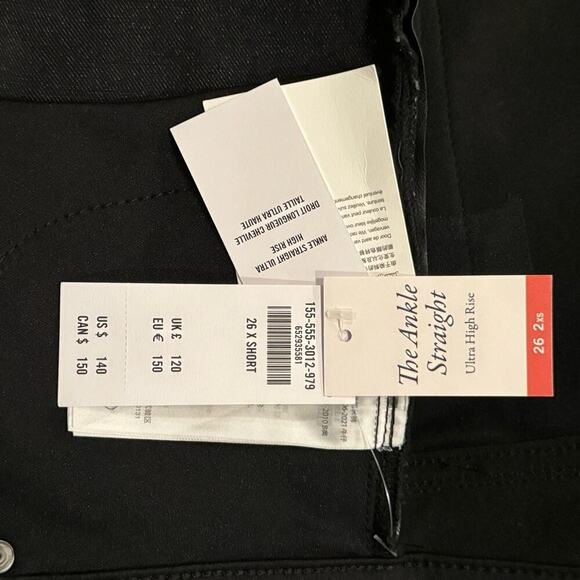 ABERCROMBIE & FITCH MIXED FABRIC ULTRA HIGH RISE ANKLE STRAIGHT JEAN SIZE 26 XS - Picture 7 of 8